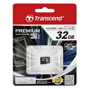 Transcend PREMIUM microSDHC Ultra-Highspeed UHS-1 32GB