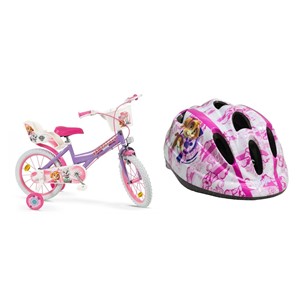 16 Paw Patrol Purple 1680 Girl children's bicycle + Paw Patrol pink children's helmet TOIMSA 10896