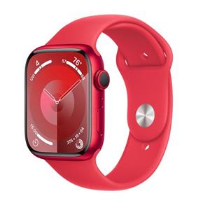 Apple Watch Series 9, 45 mm Red Aluminium Case, Red Sport Band M/L