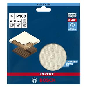 Bosch Sanding Nets   M480,150mm K100, 5x EXPERT 3