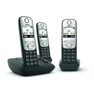 "GIGASET A690A TRIO mit Anrufbeantworter - schwarz/silber"