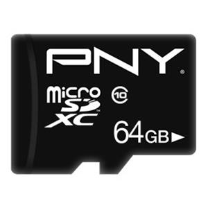 "CARD 64GB PNY Performance Plus MicroSDXC Klasse 10 Schwarz"