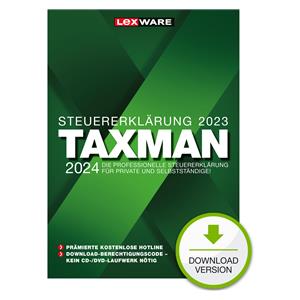 "Lexware Taxman 2024 1 Device, bis zu 5 Steuererklärungen - ESD-DownloadESD"