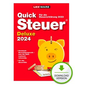 "Lexware Quicksteuer Deluxe 2024 - 1 Device, bis zu 5 Steuererklärungen - ESD-DownloadESD"