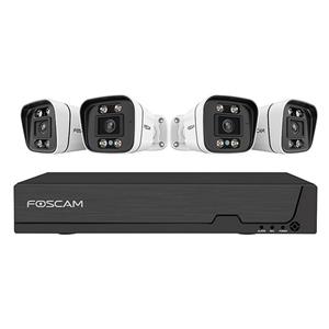 "FOSCAM FNA108E-B4-2T Überwachungskameraset 4 Kameras mit Recorder Schwarz"