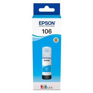 "Epson Tinte 1LB 106 EcoTank Cyan ink bottle"