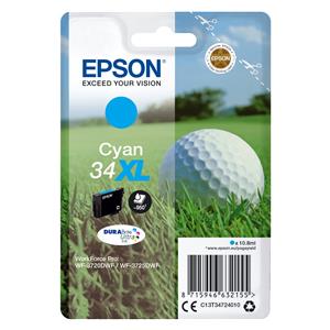 "Epson Golf ball Singlepack Cyan 34XL DURABrite Ultra Ink"