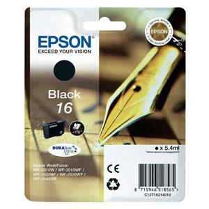 "Epson Tinte 16 C13T16214012 Schwarz bis zu 175 Seiten"