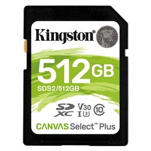 "CARD 512GB Kingston Canvas Select Plus SDXC 100MB/s"