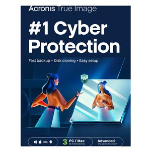 "Acronis True Image Advanced Subscription - 3 Computers + 500 GB Acronis Cloud Storage - 1 year Subscription - ESD-DownloadESD"