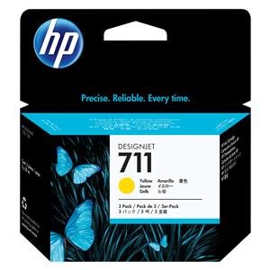"HP Tinte 711 (CZ136A) gelb Druckerpatronen. 3er-Set"