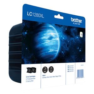 "Brother LC-1280XLBK black Twin Pack"
