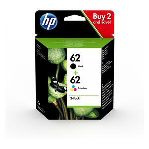 TIN HP Tinte 62 N9J71AE Schwarz & Color (Cyan/Magenta/Gelb)