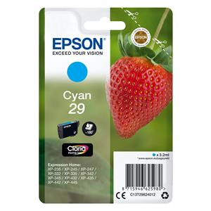 "Epson Tinte 29 C13T29824012 Cyan bis zu 180 Seiten"