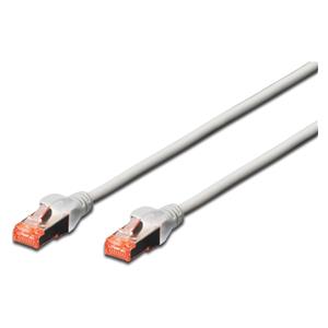 Patch cable CAT6 RJ45 S/FTP length 10m, color gray AWG 27/7, Cu, Digitus