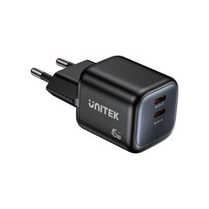 2x GAN 45W mains charger, 2x USB-C PD, QC