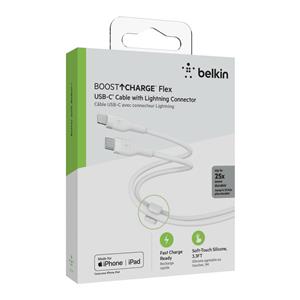 Belkin Flex Lightning/USB-C 15W 1m, mfi, 15W, white CAA009bt1MWH 6