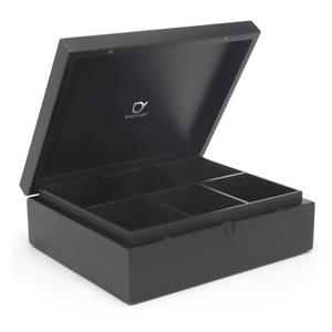 Bredemeijer Tea Bag Box with 6 Compartments, black 184006 2
