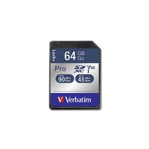 Verbatim SDXC Card Pro 64GB Class 10 UHS-I 2
