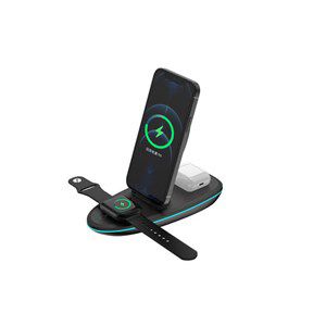 Rixus RXWC43 3 in 1 Foldable Wireless Charger Station
