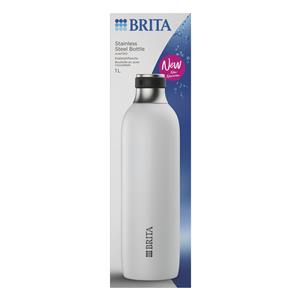 Brita sodaTRIO Edelstahlflasche weiß groß 4