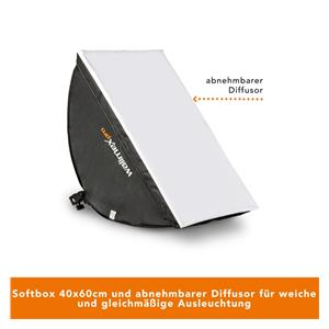 Walimex pro LED 60W Softbox 40x60cm Bi color 3