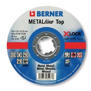 Rezni disk za metal X-lock METALline Top 125 x 1.0 x 22.23 mm - BERNER -