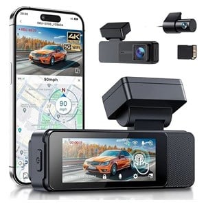 GKU D700 4K zrcalna kamera za automobil GPS WiFi 64GB