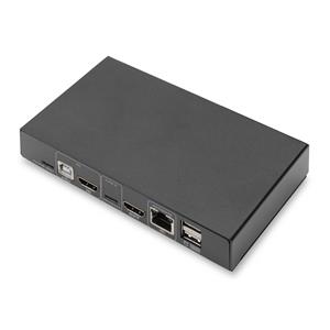 DIGITUS KVM-Switch 2-Port 4K30Hz,USB-C/USB/HDMI in/out 2