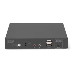 DIGITUS KVM-Switch 2-Port 4K30Hz,USB-C/USB/HDMI in/out 3