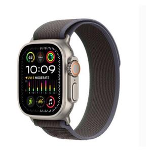 Apple Watch Ultra 2 Cellular 49 mm Titanium Case, Green/Grey Trail Loop  S/M