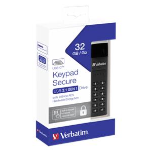 Verbatim Keypad Secure      32GB USB 3.1 Gen 1 USB-C 5