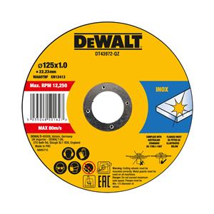 Dewalt DT43972 Disk za rezanje 125 x 1 mm - 1 komad