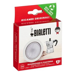 Bialetti Inducible zamjenski dijelovi: 1 zamjenska brtva + 1 filter (6 šalica)