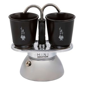 Bialetti Mini Express Induction +2Cups black