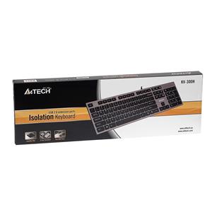 A4Tech KV-300H keyboard USB QWERTY Black, Grey