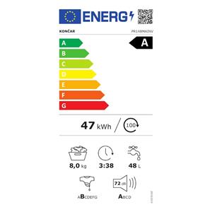 Perilica rublja Končar PR148MAINV 8/1400 inverter • ISPORUKA ODMAH 2