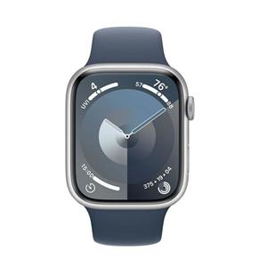 Apple Watch Series 9, 45 mm Silver Aluminium Case, Storm Blue Sport Band S/M 2