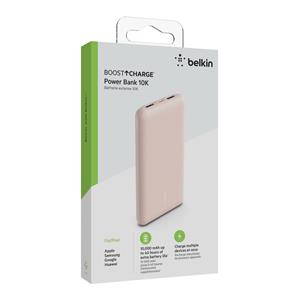 Belkin Powerbank 10.000mAh pink 15W+USB-A/C Kab. 15cm BPB011btRG 6