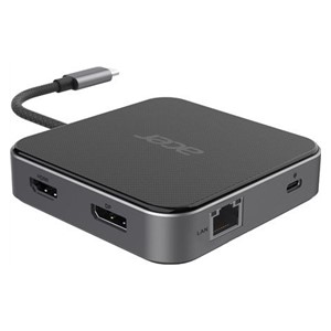 Acer 7-in-1 USB 4 Dongle Wired USB4 Black, Silver