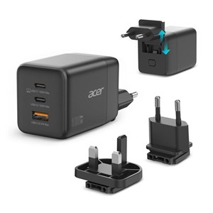 Acer HP.DSCAB.019 mobile device charger Universal Black AC Fast charging Indoor