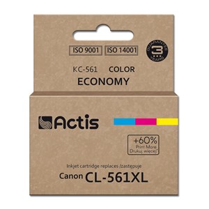 Actis KC-561 Ink (replacement for Canon CL-561XL; Supreme; 18 ml; cyan, magenta, yellow). Prints 60% more than OEM.