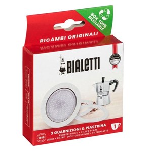 Bialetti rezervni dijelovi: 3 zamjenske brtve + 1 filter + 1 šalica