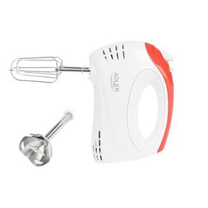 Adler AD 4212 mixer Hand mixer Red,White