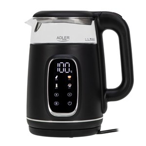 Adler Electric glass kettle with LED display and temperature setting, 1.7 l