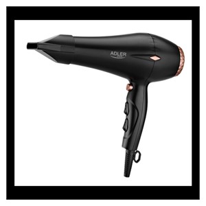 Adler hair dryer 2000 W black and gold