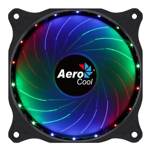 Aerocool COSMO12FRGB PC Fan 12cm LED RGB Molex Connector Silent Black