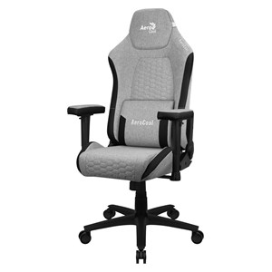 Aerocool CROWNASHGR, Ergonomic Gaming Chair, Adjustable Cushions, AeroWeave Technology, Grey
