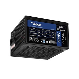 Akyga AK-C1-500 power supply unit 468 W 24-pin ATX ATX Black