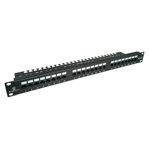 Alantec PK001 UTP cat.6 patch panel, 24 LSA ports with 1U 19 shelf